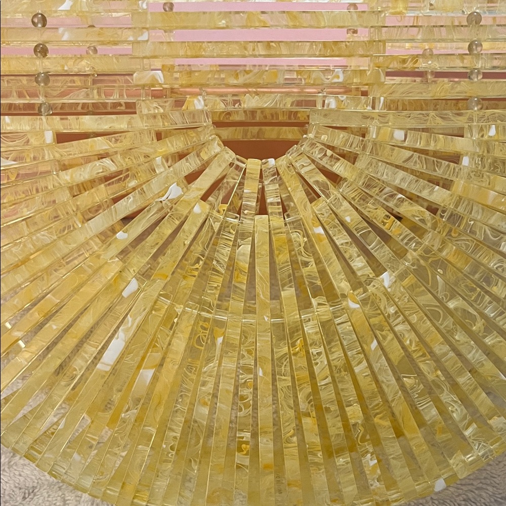 Cult Gaia Yellow Arc Bag/Acrylic Clutch - Picture 2 of 6